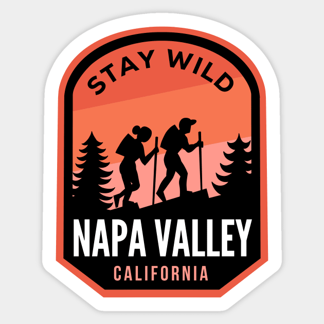 Napa Valley California Hiking in Nature Sticker by HalpinDesign